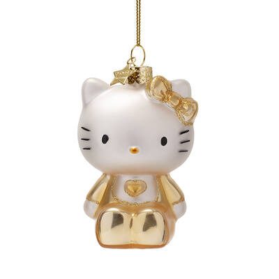 Ornament glass Hello Kitty w/gifts H9cm w/box (4250999090537
