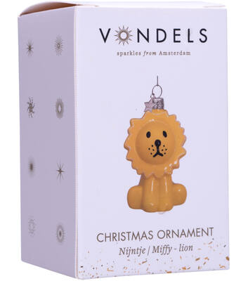 Ornament glass Nijntje/Miffy lion H8cm w/box