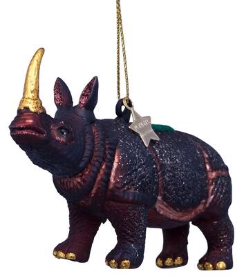 Ornament glass dwarf rhino Moooi H6cm w/box