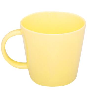 Ceramic tea cup GOOD MORNING lemon yellow 350ml